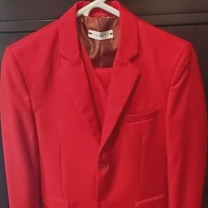 YuanLu Boys Red 3 Piece Suit